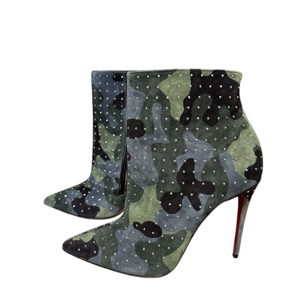 Christian Louboutin So Kate booty plume Camou Crystal accent RETAIL 1,310 - Picture 4 of 9